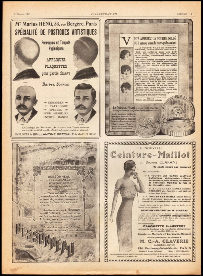 L'ILLUSTRATION No3910 9 Février 1918 Annonces 3