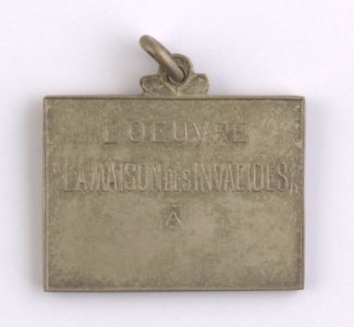 L'oeuvre La Maison des Invalides, medal by Jacques Marin (1877-1950), Belgium, 1922, Coins and Medals Department of the Royal Library of Belgium, 2Lef 107-28 (verso)