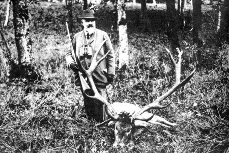 König Wilhelm II. von Württemberg auf der Jagd