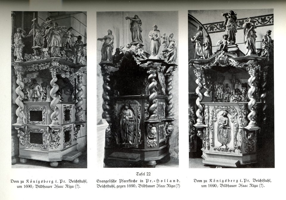 Königsberg, Dom, Beichtstuhl, Bildhauer Isaac Riga, um 1690