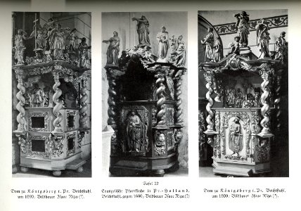 Königsberg, Dom, Beichtstuhl, Bildhauer Isaac Riga, um 1690