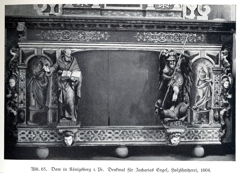 Königsberg, Dom, Denkmal des Zacharias Engel, um 1604