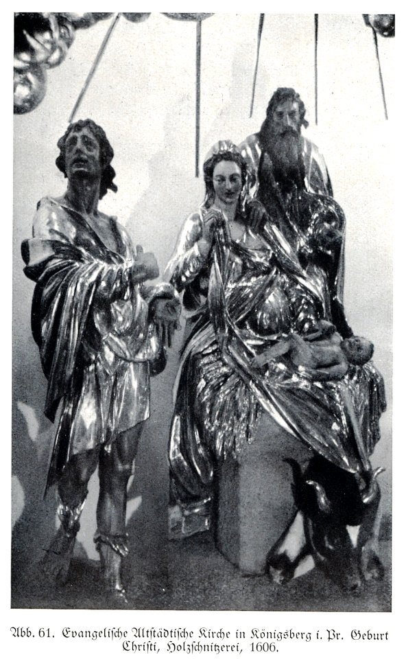 Königsberg, Evangelische Altstädtische Kirche, Erstes Obergeschoss - Mittelteil, Geburt Jesu mit Maria und Joseph