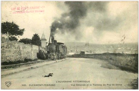 L'Auvergne Pittoresque - Vue Generale et le Tramway du Puy-de-Dome - Clermont-Ferrand