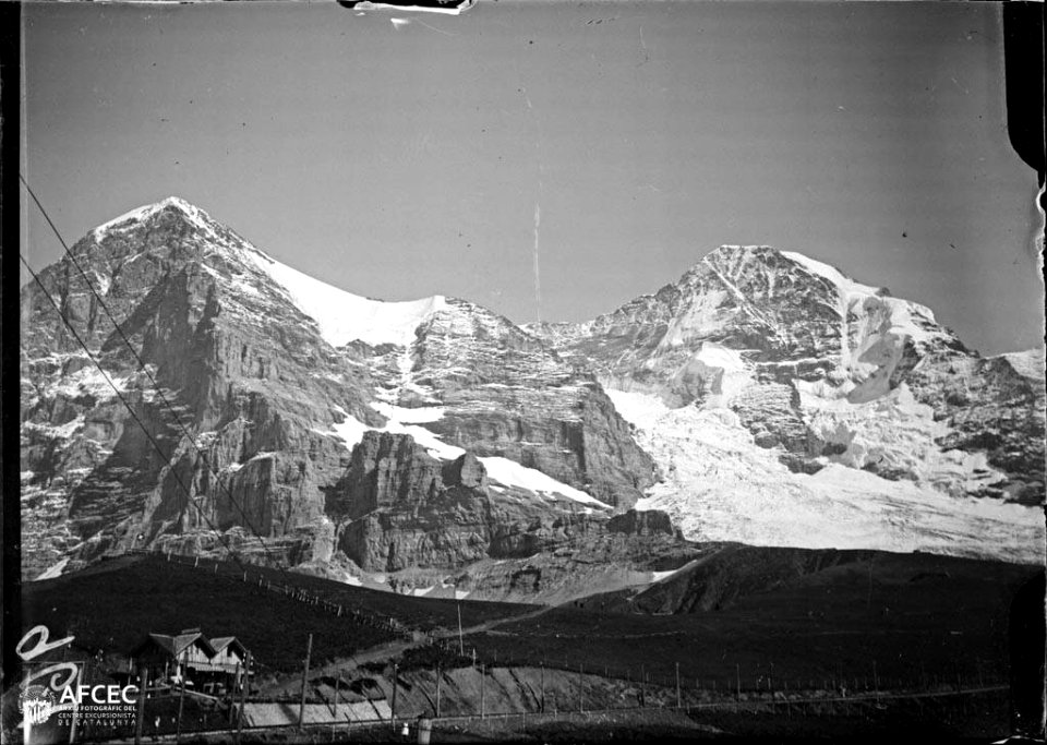 L'Eiger i el Mönch des de l'estació de Kleine Scheidegg