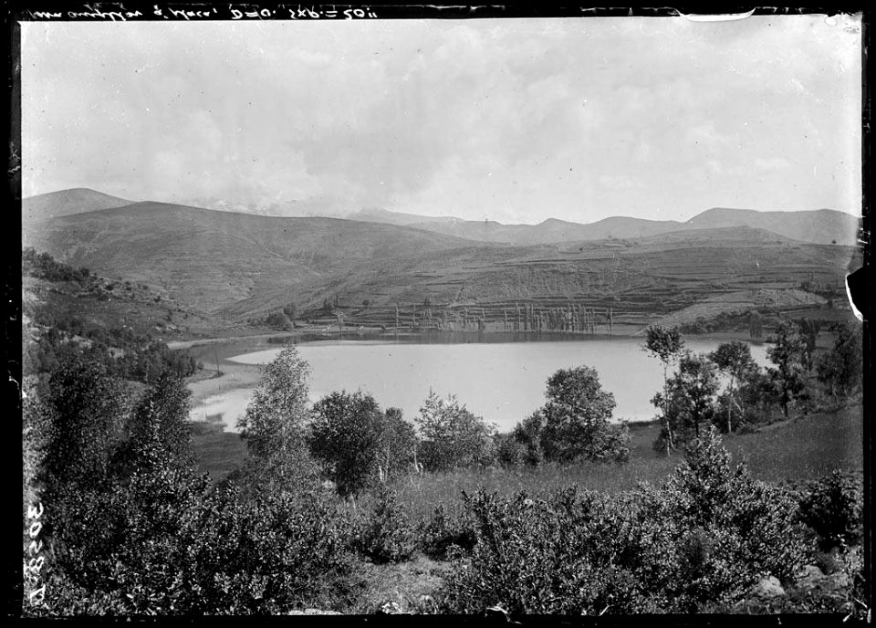 L'estany de Montcortès voltat d'arbres