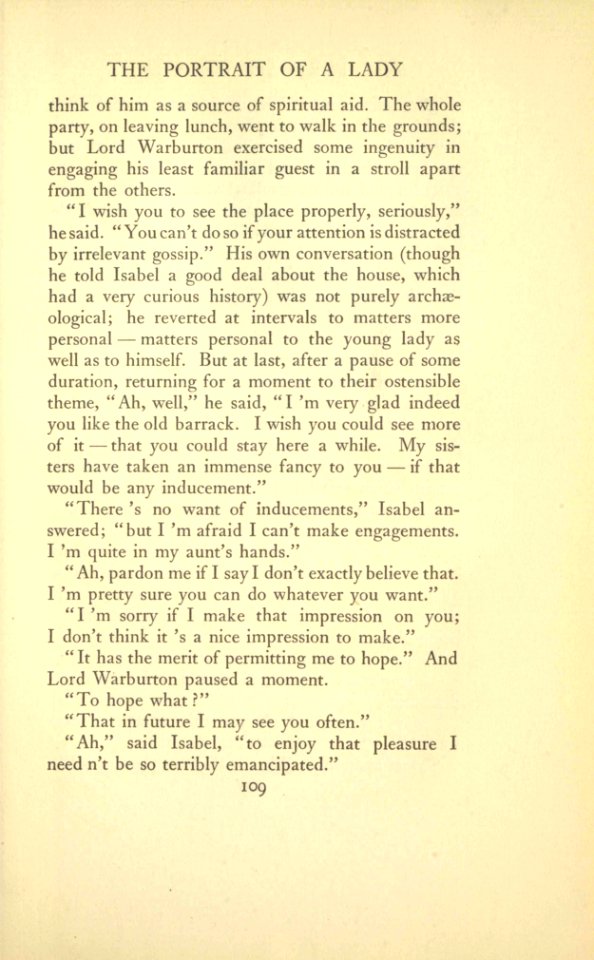 James - The Portrait of a Lady, vol. I, p. 109