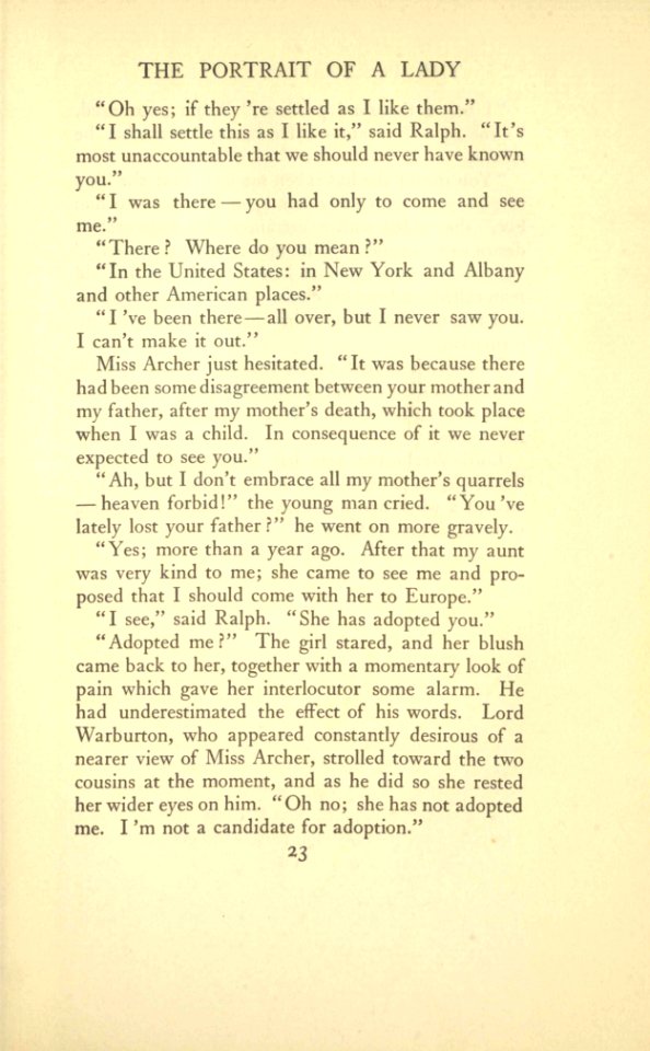 James - The Portrait of a Lady, vol. I, p. 23