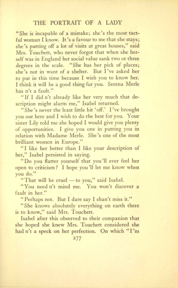 James - The Portrait of a Lady, vol. I, p. 277
