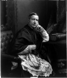 James Gibbons, 1834-1921, three-quarters length portrait, seated, facing right. American cardinal LCCN2005686657