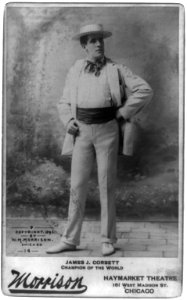 James John Corbett, full-length portrait, standing, facing right LCCN96523830