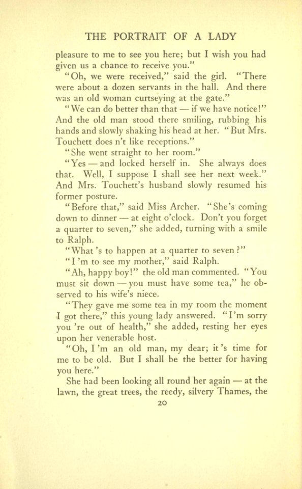 James - The Portrait of a Lady, vol. I, p. 20