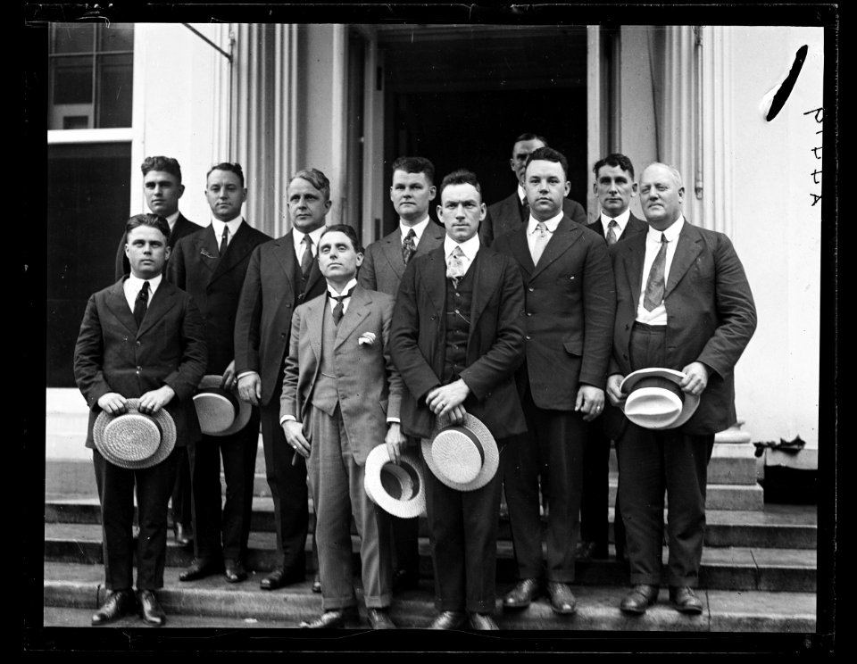 James J. Davis, 4th from left, with group LCCN2016891405