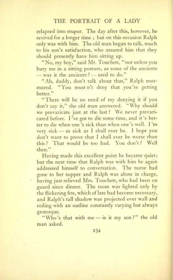 James - The Portrait of a Lady, vol. I, p. 254