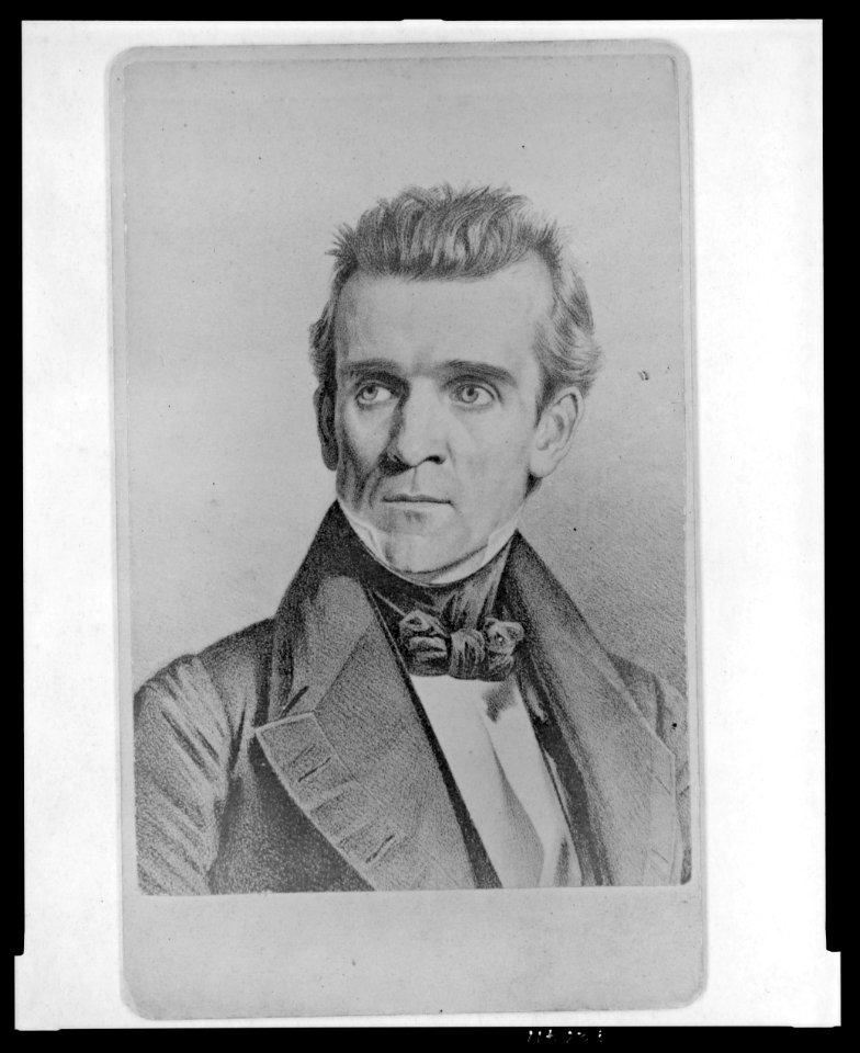 James K. Polk, head-and-shoulders portrait, facing left LCCN2004678577