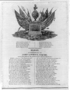 James Lawrence, 1781-1813-Memorial. Elegy in remembrance of James Lawrence, Esquire- (late commander of the United States frigate Chesapeake) LCCN2007680068