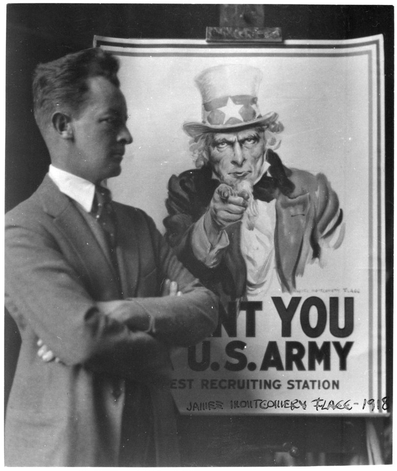 James Montgomery Flagg, appointed official artist in New York State by Governor Whitman., 1917 - NARA - 533470