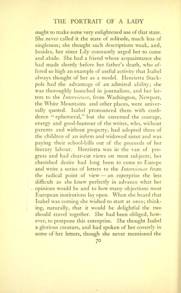 James - The Portrait of a Lady, vol. I, p. 70
