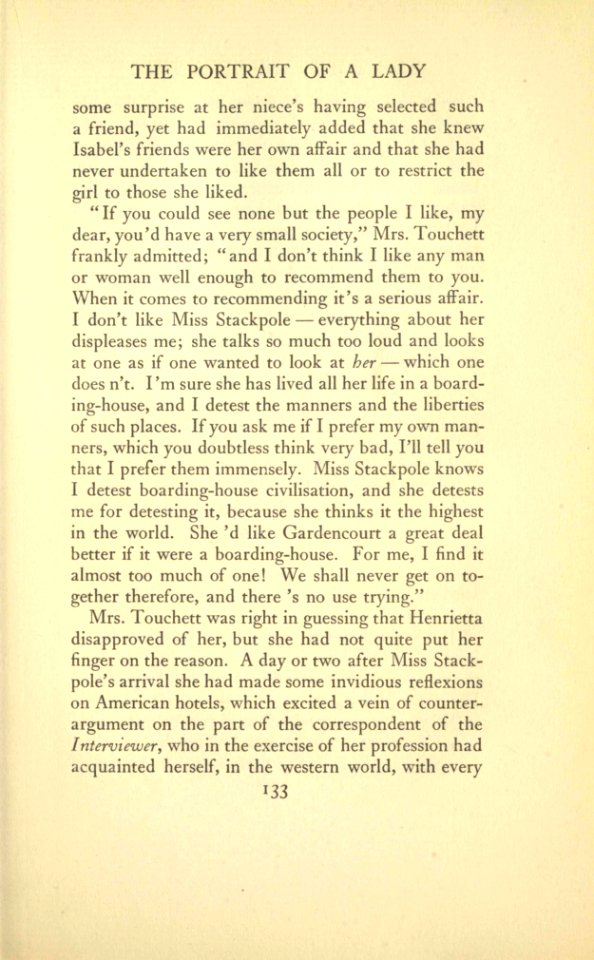 James - The Portrait of a Lady, vol. I, p. 133