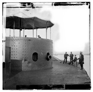 James River, Va. Deck and turret of U.S.S. Monitor seen from the bow (i.e. stern) LOC cwpb.01057