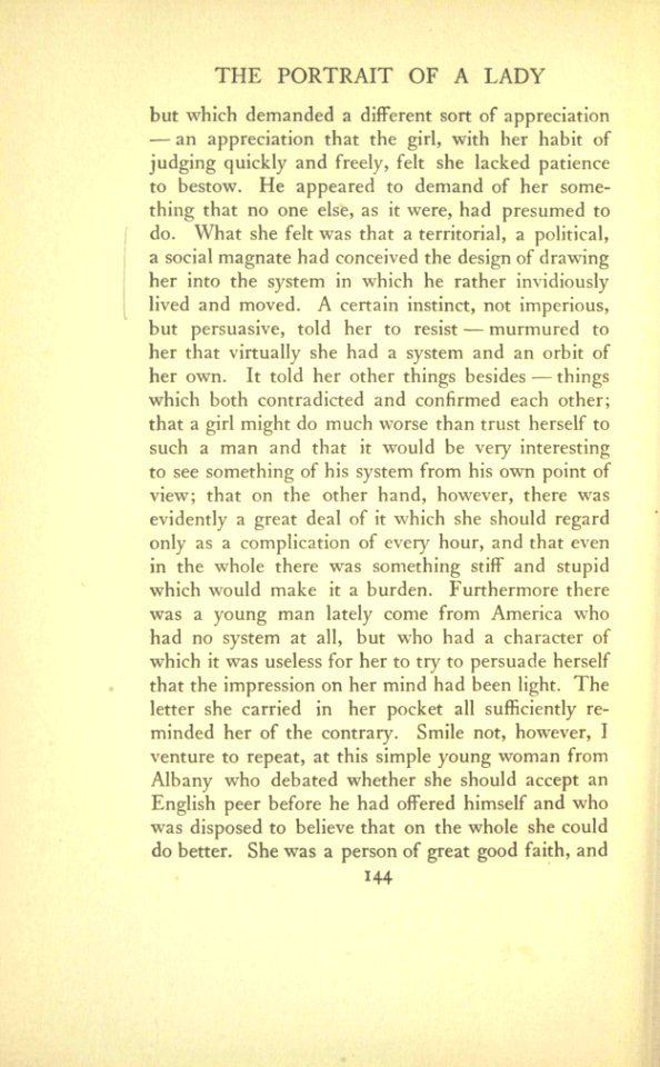 James - The Portrait of a Lady, vol. I, p. 144