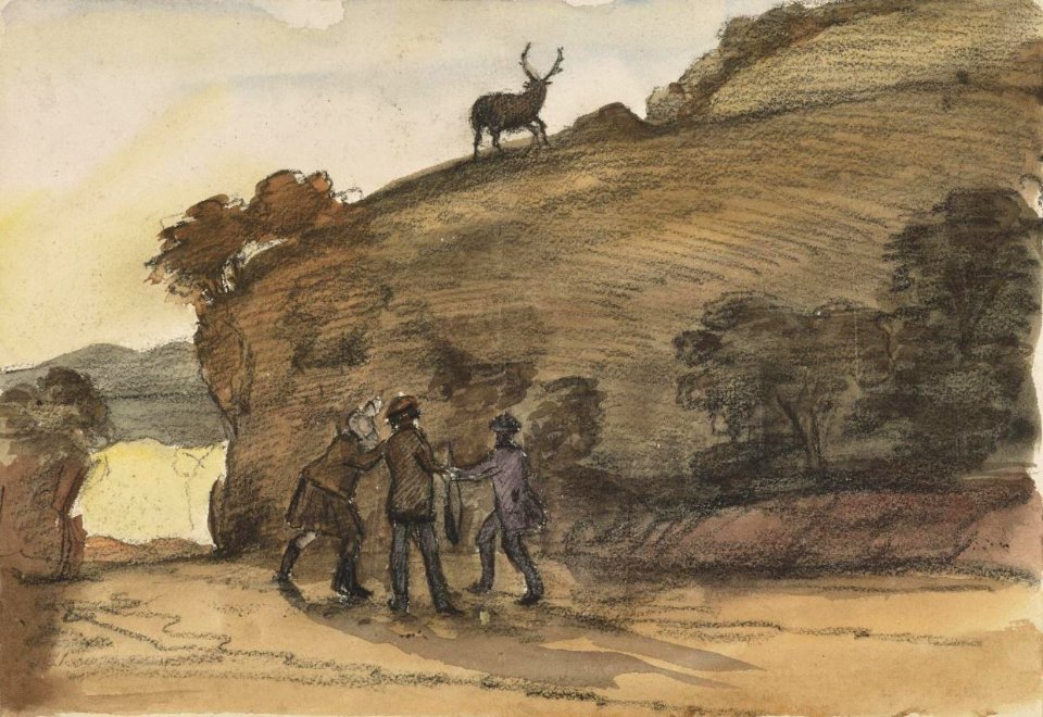 James Swinton and a keeper stalking, Islay by John Francis Campbell