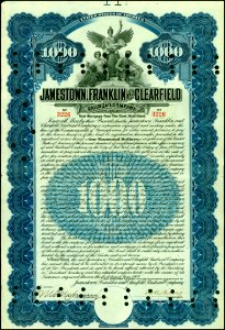 Jamestown, Franklin and Clearfield RR 1909