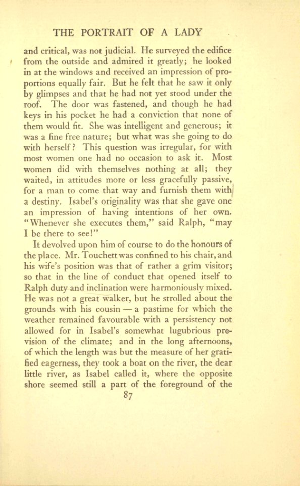 James - The Portrait of a Lady, vol. I, p. 87