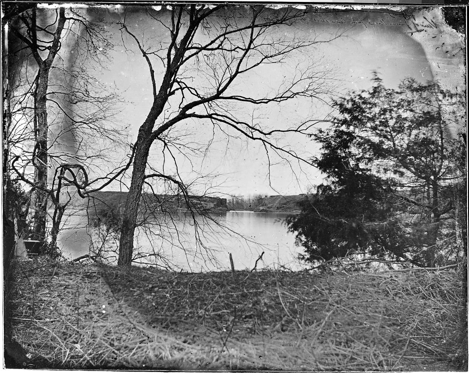 James River from Crow's Nest, Dutch Gap Canal in distance - NARA - 524834
