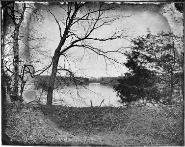 James River from Crow's Nest, Dutch Gap Canal in distance - NARA - 524834