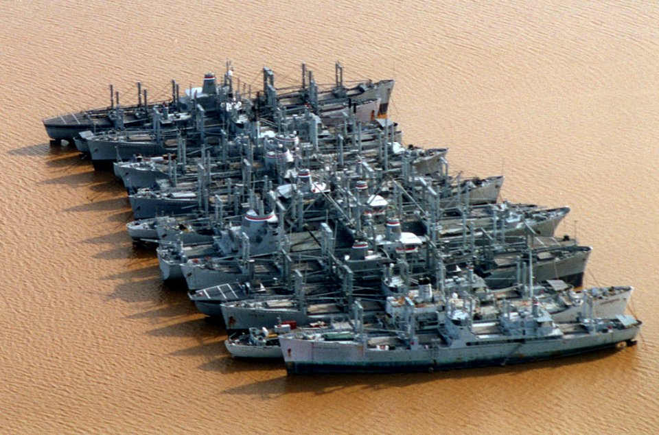 James River Reserve Fleet ships1 in 1996