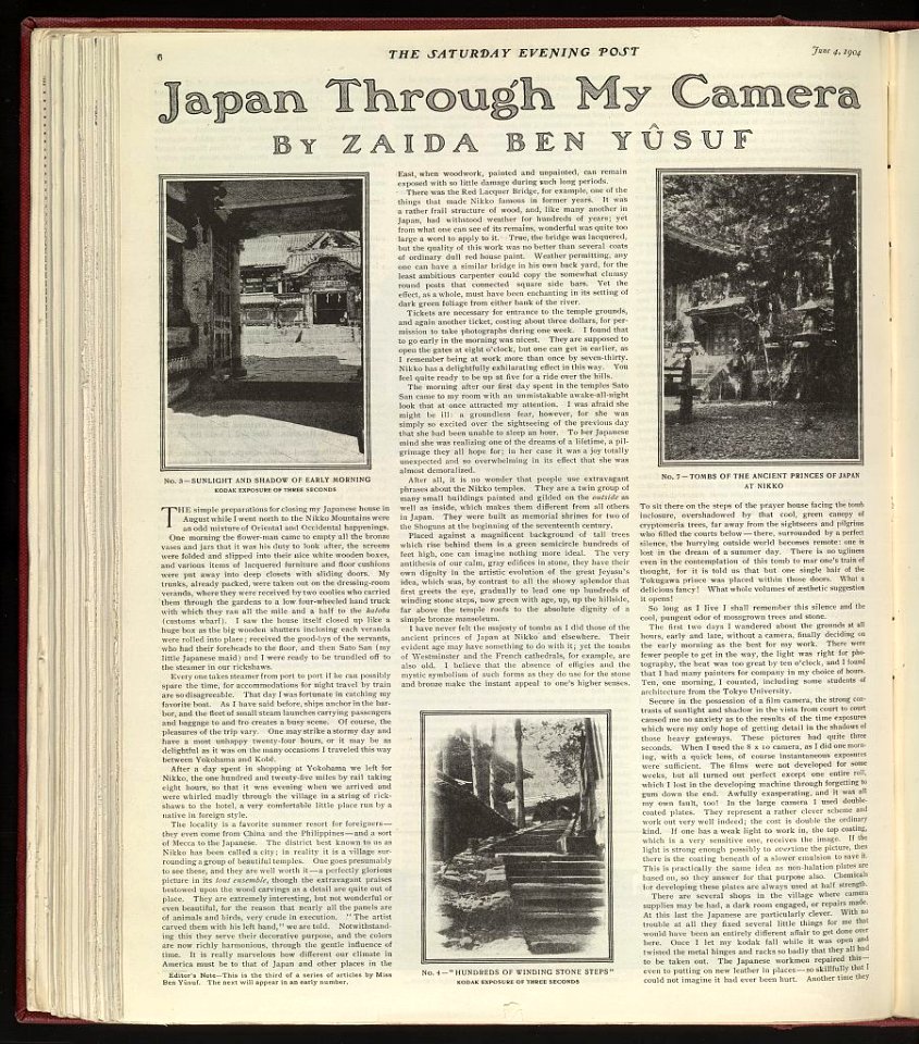 Japan through my camera - By Zaida Ben-Yûsuf. LCCN2013650053