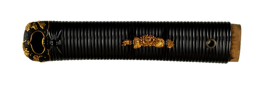 Japanese - Tsuka with Chrysanthemums - Walters 5112283B
