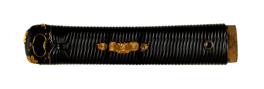 Japanese - Tsuka with Chrysanthemums - Walters 5112283B - Back