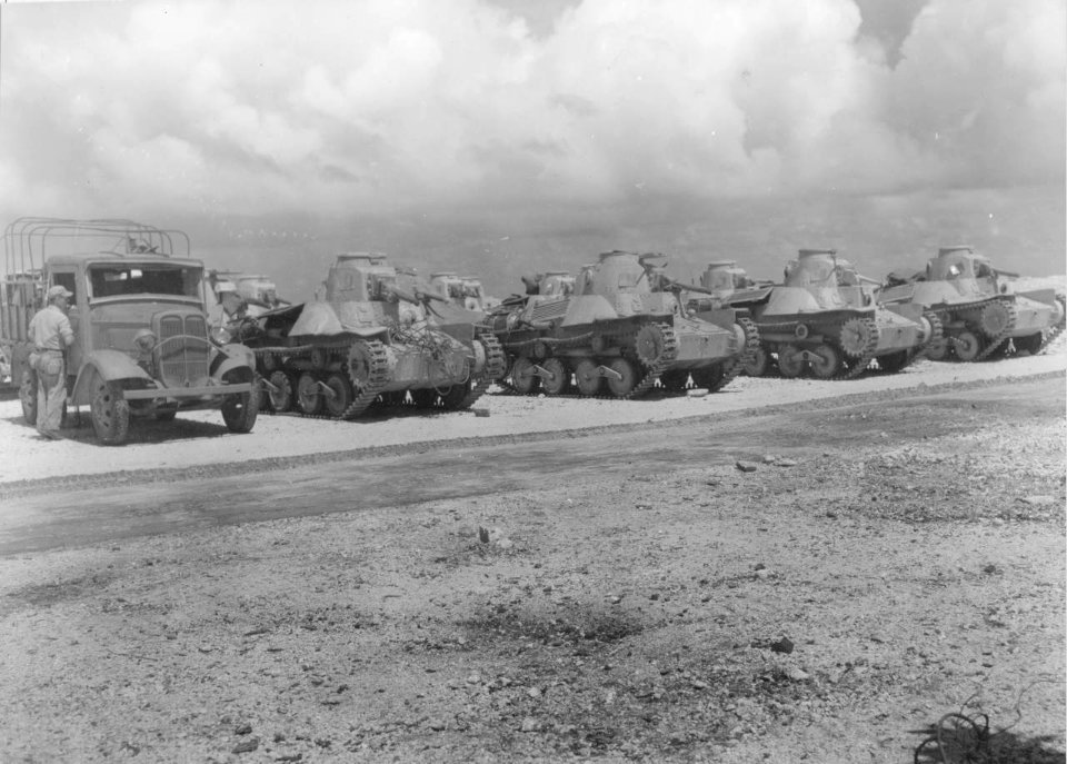 Japanese 16th Tank Regiment Type 95 Ha-Gos on Marcus Island