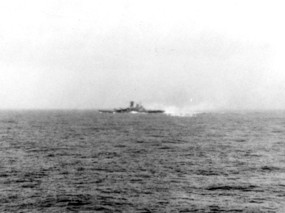 Japanese battleship Yamato underway during the Battle off Samar on 25 October 1944 (L42-09.06.03)