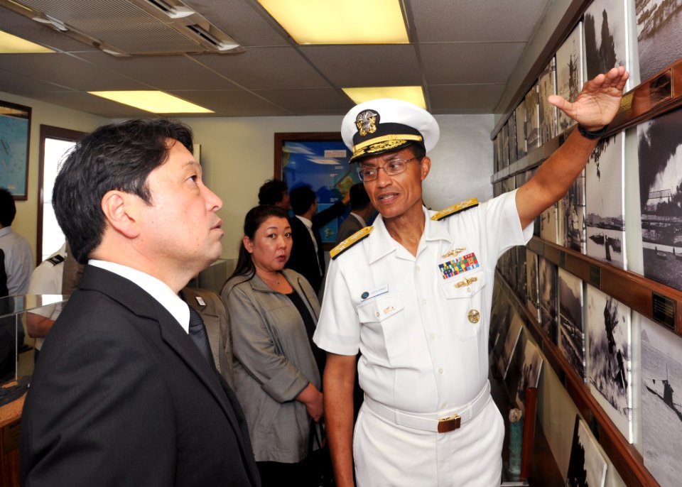 Japanese defense minister visits USS Arizona 130702-N-IT566-034