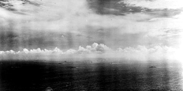 Japanese fleet underway off Samar, Philippines, 25 October 1944 (80-G-46989) photo