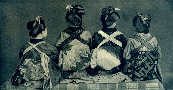 Japanese in obi. Before 1902 photo