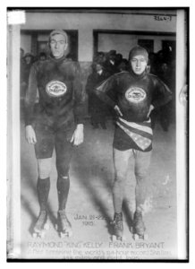 Jan. 21-22, 1915 - Raymond King Kelly, Frank Bryant - After breaking the World's 24 hour record skating 348 miles and 8 laps (on the ice - Duluth) LCCN2014698332