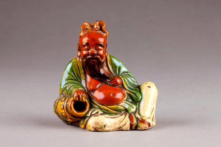Japansk figur från 1800-talet föreställande lyckoguden Ho-Tei - Hallwylska museet - 96047