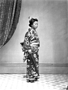 Japanese Woman Holding an Umbrella