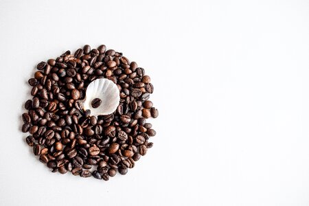 Coffee beans morning brown photo