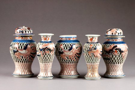 Japanska miniatyrer med fågel Fenix, från 1700 cirka - Hallwylska museet - 96010