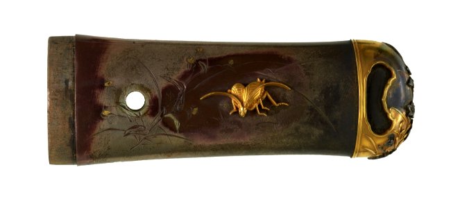 Japanese - Tsuka with Autumn Flowers - Walters 5111932b - Back