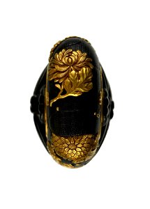 Japanese - Tsuka with Chrysanthemums - Walters 5112283B - Detail A