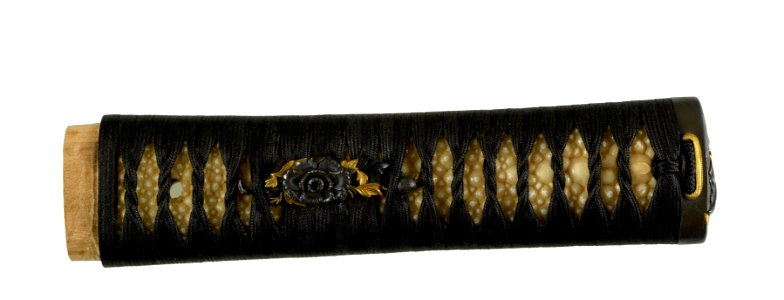 Japanese - Tsuka with Chrysanthemums and Heron - Walters 5112303B