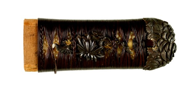Japanese - Tsuka with Flowers - Walters 5112782B - Back