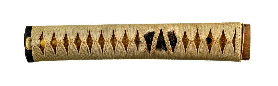 Japanese - Tsuka with Rooster, Chicken, and Hollyhock - Walters 5112593B - Back