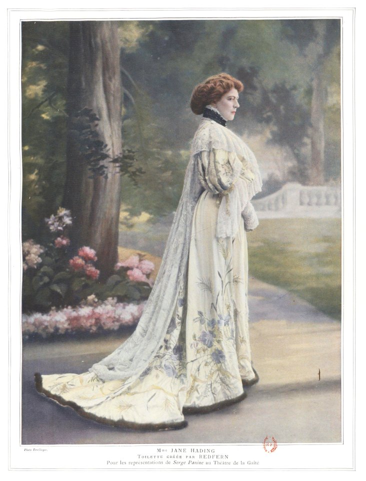 Jane Hading - Toilette de théâtre par Redfern 1906